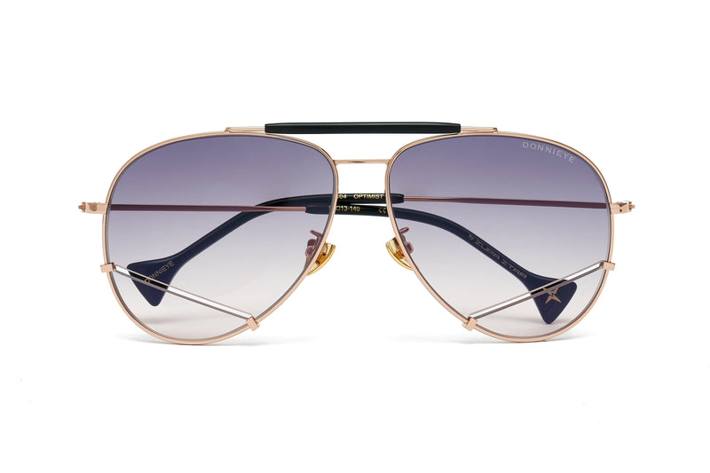 Donnieye Optimist Gold Aviator Sunglasses | Designer code: DYOPTIMIST | Luxury Fashion Eshop | Lamode.com.hk