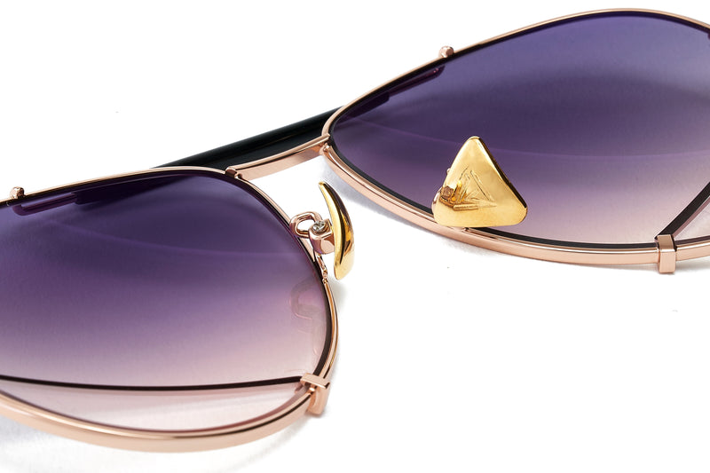 Donnieye Optimist Gold Aviator Sunglasses | Designer code: DYOPTIMIST | Luxury Fashion Eshop | Lamode.com.hk