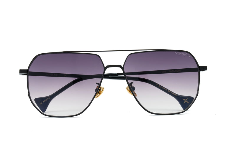 Donnieye Sagacious Black Aviator Sunglasses | Designer code: DYSAGACIOUS | Luxury Fashion Eshop | Lamode.com.hk