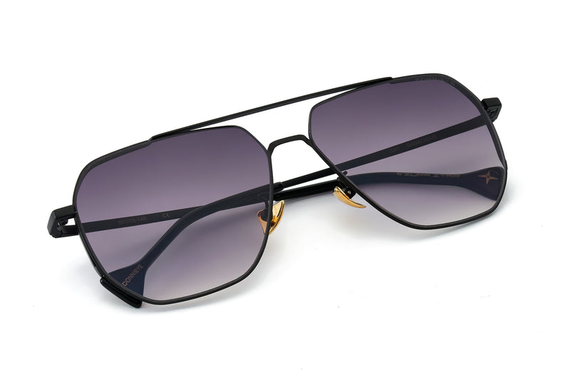 Donnieye Sagacious Black Aviator Sunglasses | Designer code: DYSAGACIOUS | Luxury Fashion Eshop | Lamode.com.hk