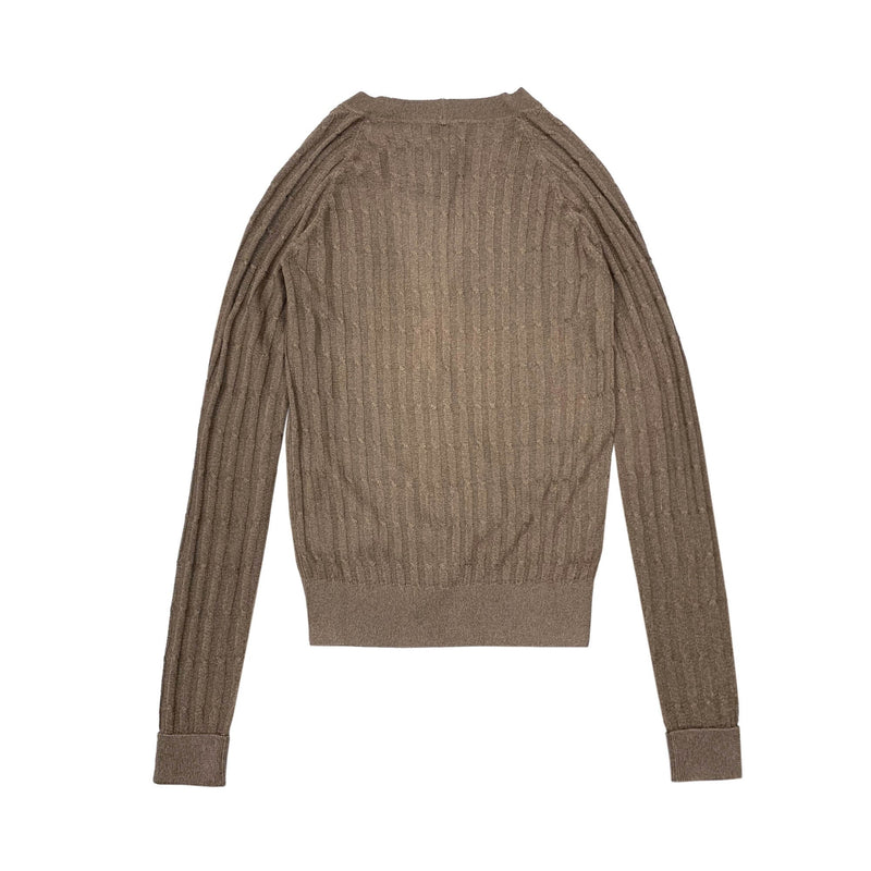 Saint Laurent Cable Knit Cardigan | Designer code: 708831Y75PV | Luxury Fashion Eshop | Lamode.com.hk