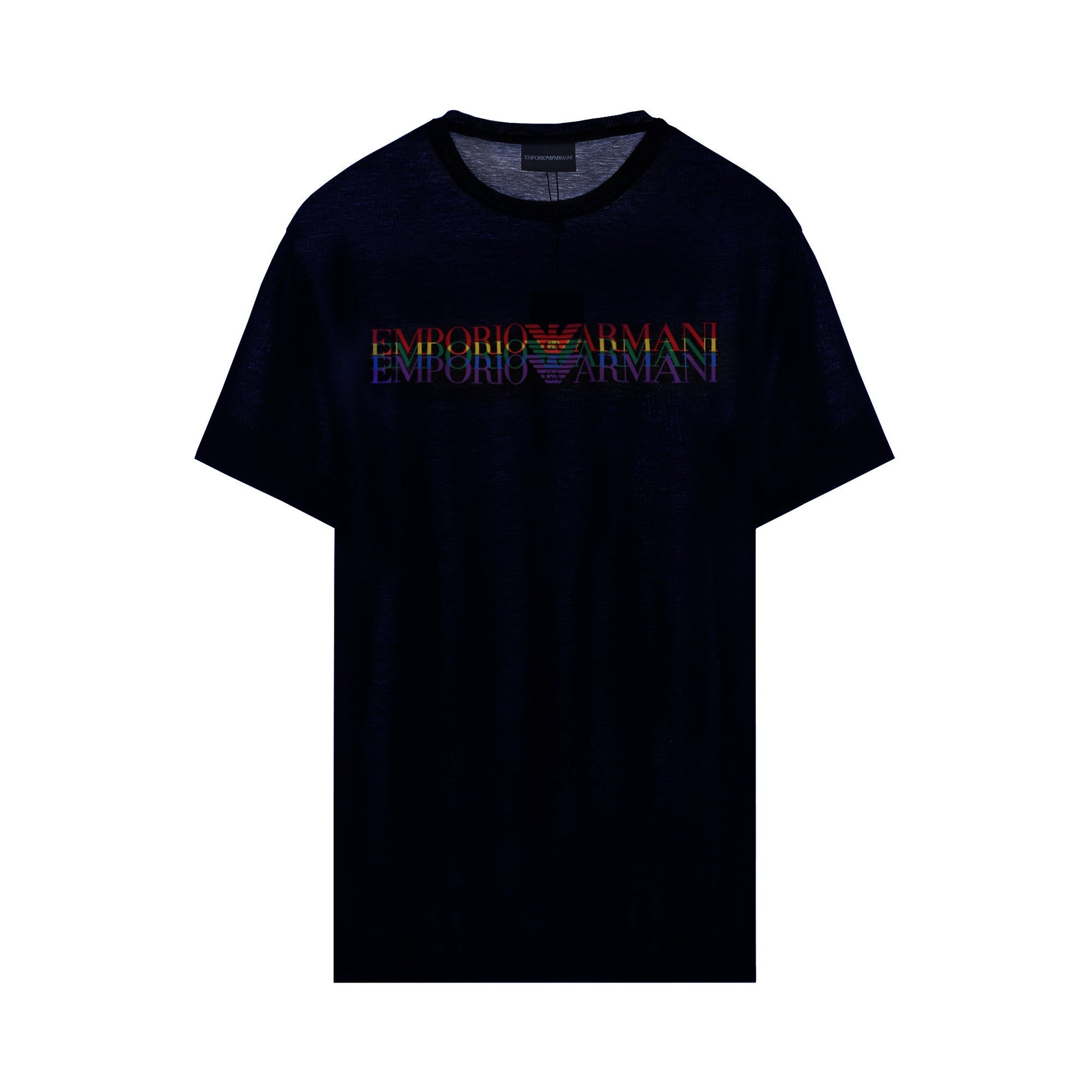 Emporio Armani Rainbow Eagle Logo Printed T-shirt | Designer code: 3G1TM61JQXZ | Luxury Fashion Eshop | Lamode.com.hk