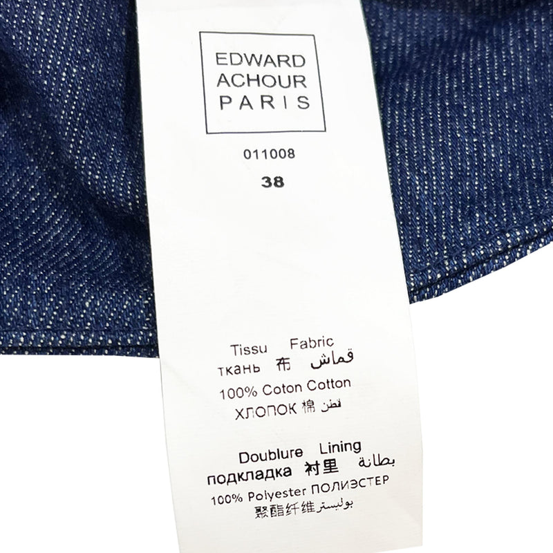 Edward Achour Decorative Buttons Denim Shorts | Designer code: 11008038 | Luxury Fashion Eshop | Lamode.com.hk