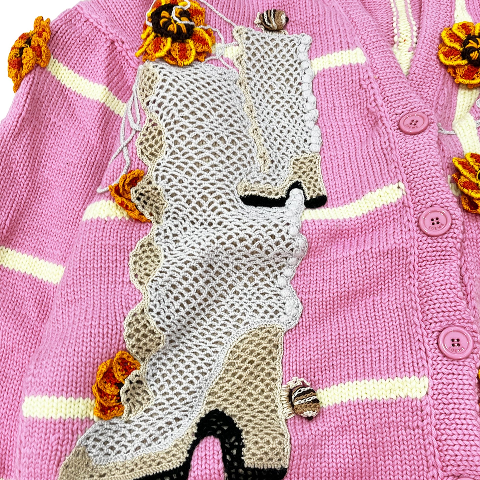 Loewe Applique Detail V Neck Cardigan | Designer code: S540Y16K15 | Luxury Fashion Eshop | Lamode.com.hk