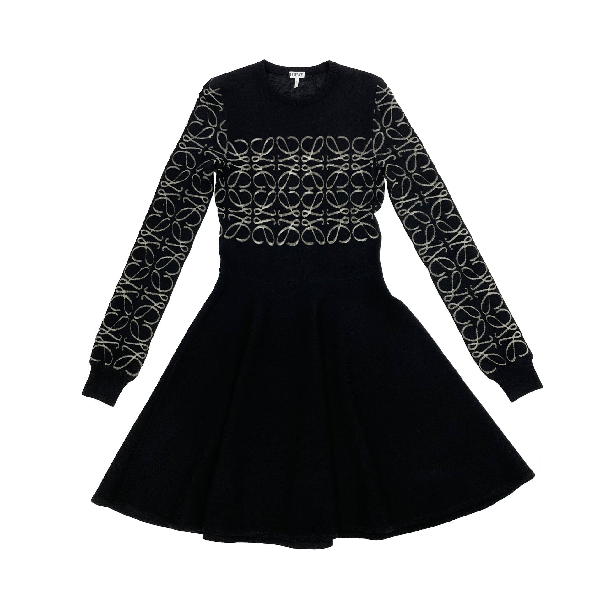 Loewe Anagram Devore Flared Mini Dress | Designer code: S540Y15K52 | Luxury Fashion Eshop | Lamode.com.hk
