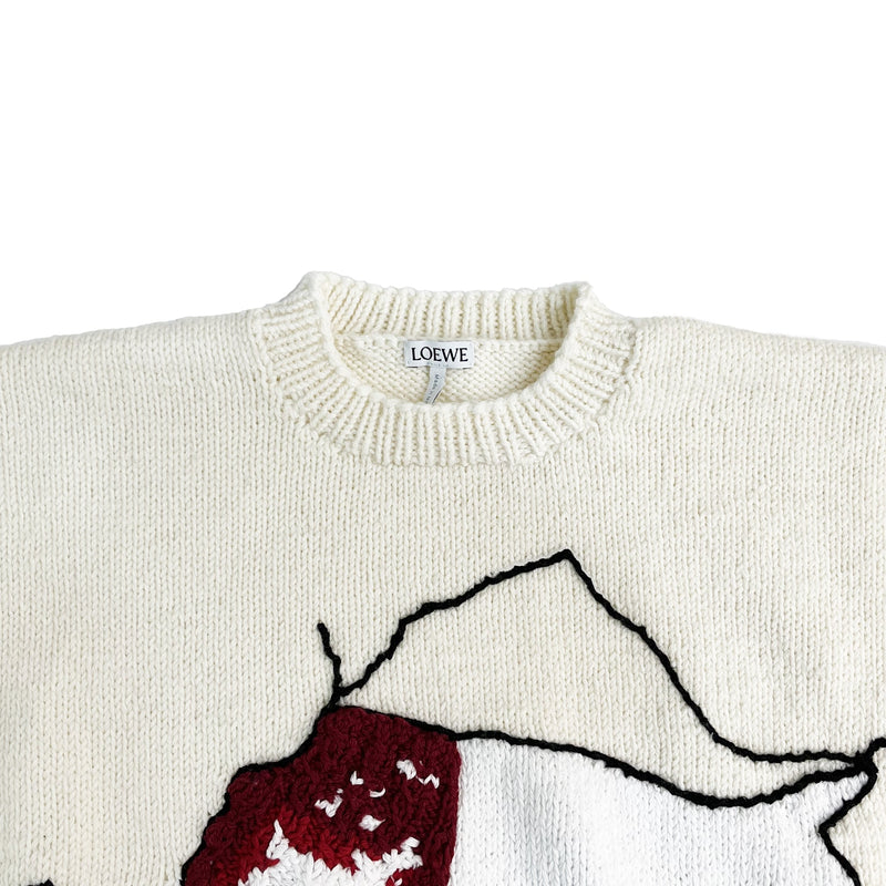 Loewe Intarsia Knit Long Sleeve Jumper | Designer code: H526Y14K81 | Luxury Fashion Eshop | Lamode.com.hk