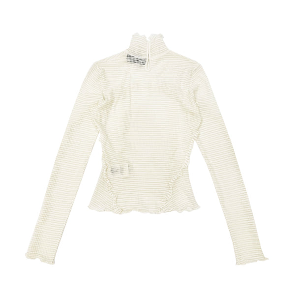 Fendi Matching Tone Ruffle Detail Sweater | Designer code: FZX840ALAE | Luxury Fashion Eshop | Lamode.com.hk
