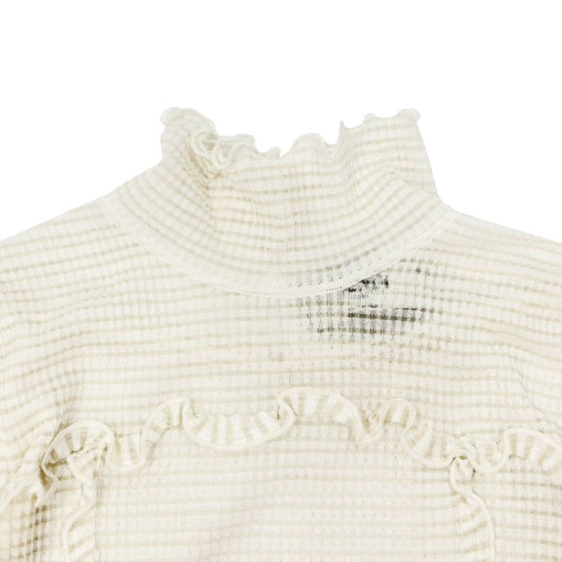 Fendi Matching Tone Ruffle Detail Sweater | Designer code: FZX840ALAE | Luxury Fashion Eshop | Lamode.com.hk