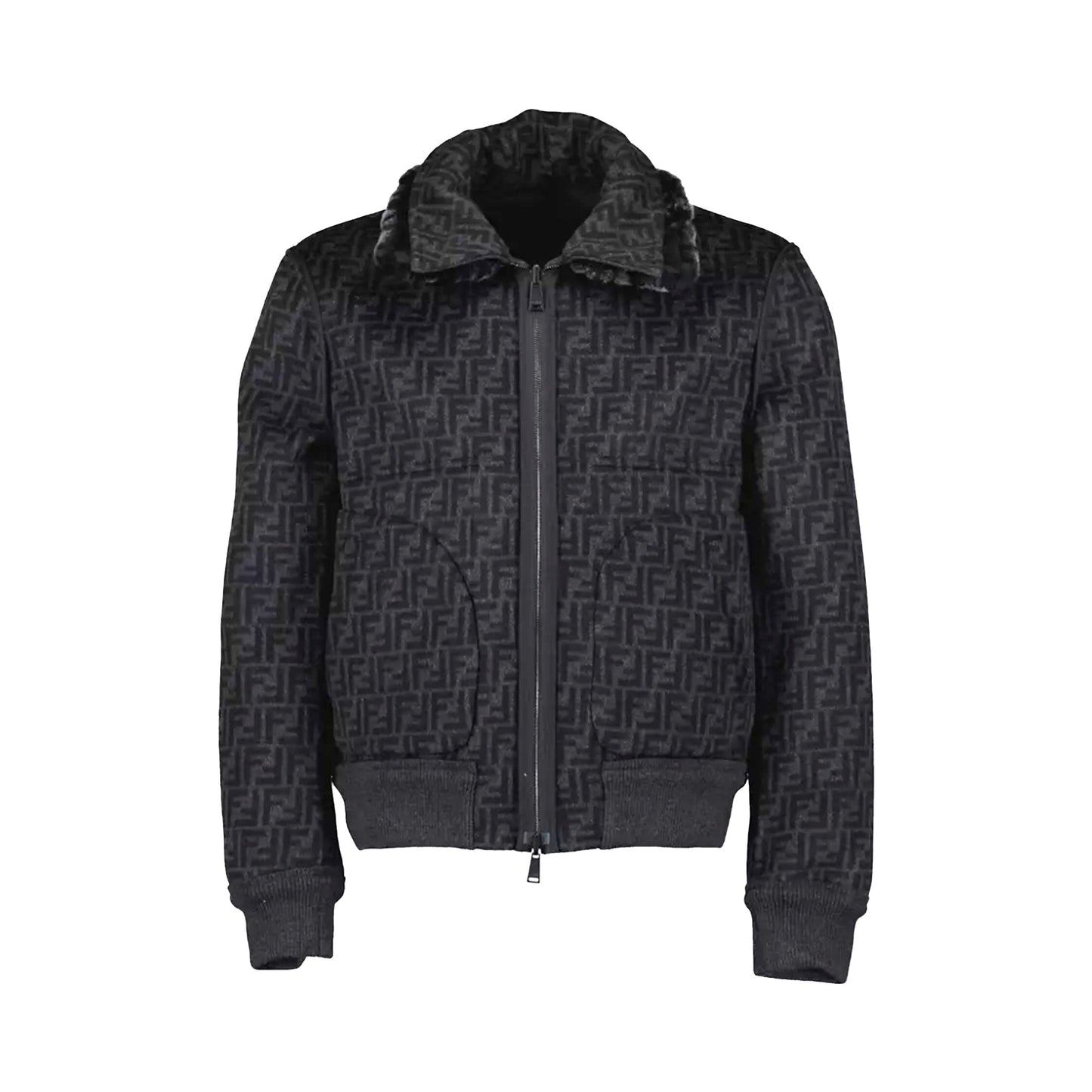 Fendi Reversible Jacket With FF Collar | Designer code: FW1084AHBU | Luxury Fashion Eshop | Lamode.com.hk