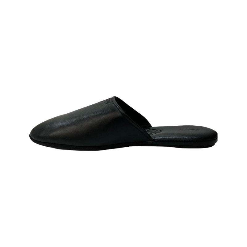 Fendi Embossed Logo Leather Slippers | Designer code: 7P1422NBA | Luxury Fashion Eshop | Lamode.com.hk