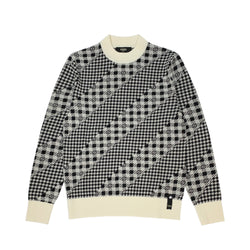 Fendi Houndstooth Diagonal Jacquard Sweater | Designer code: FZX089AL3Y | Luxury Fashion Eshop | Lamode.com.hk