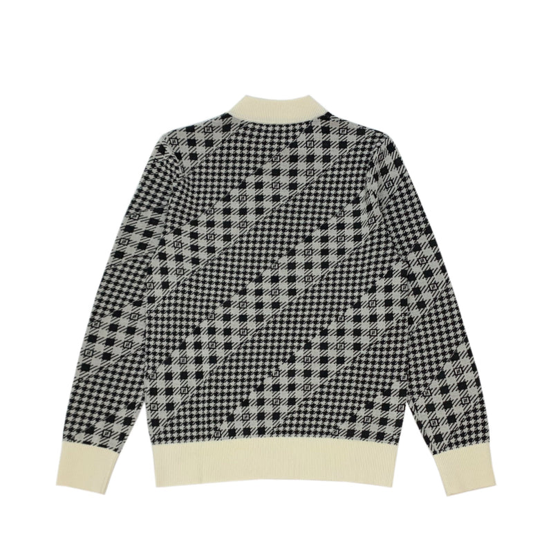 Fendi Houndstooth Diagonal Jacquard Sweater | Designer code: FZX089AL3Y | Luxury Fashion Eshop | Lamode.com.hk