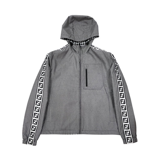 Fendi Logo And Check Print Jacket | Designer code: FAA865AL43 | Luxury Fashion Eshop | Lamode.com.hk