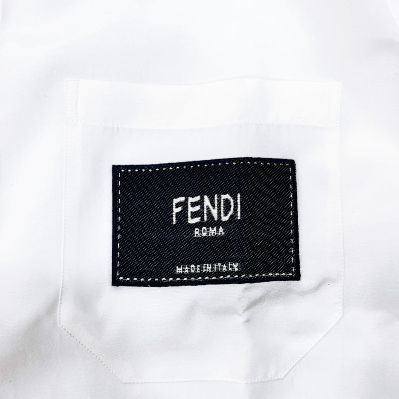 Fendi Logo Patch Long Sleeved Shirt | Designer code: FS0585A9RT | Luxury Fashion Eshop | Lamode.com.hk