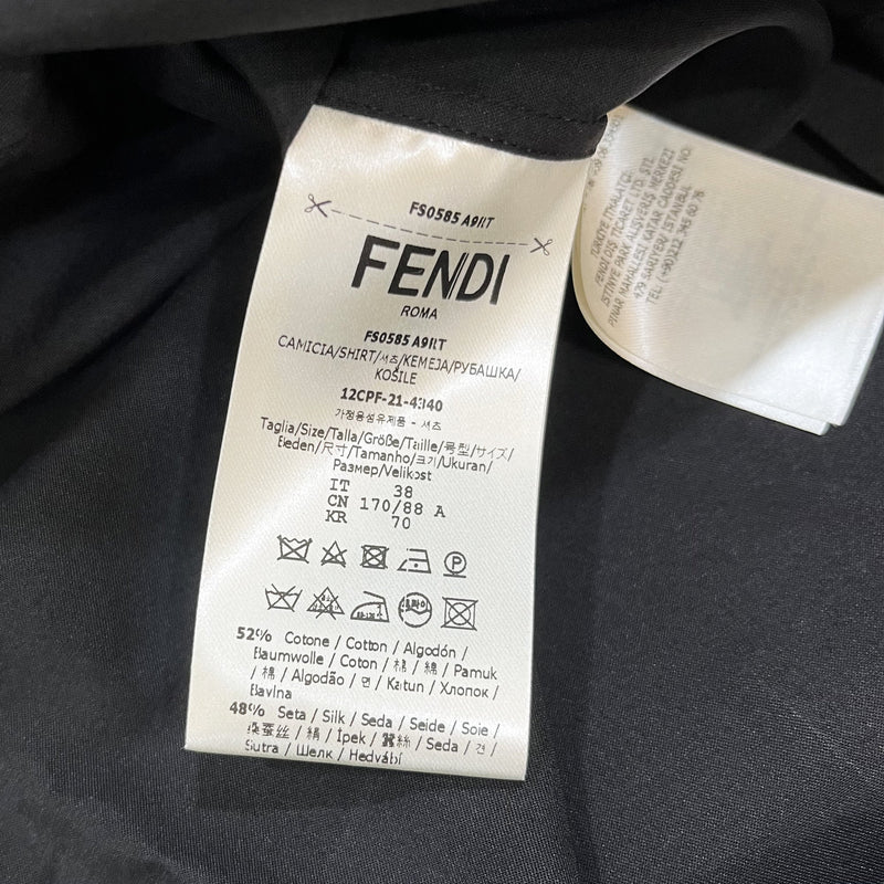 Fendi Logo Patch Long Sleeved Shirt | Designer code: FS0585A9RT | Luxury Fashion Eshop | Lamode.com.hk