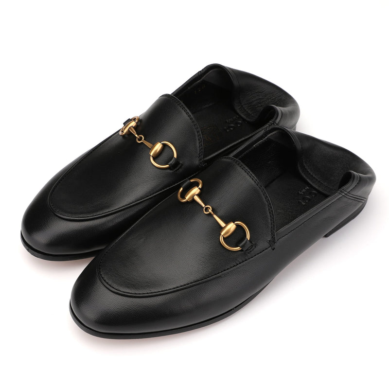 Gucci Jordaan Horsebit Leather Loafers | Designer code: 407314DLC00 | Luxury Fashion Eshop | Lamode.com.hk