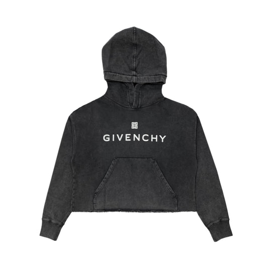 Givenchy Raw Hem Logo Hoodie | Designer code: BWJ03M3ZB3 | Luxury Fashion Eshop | Lamode.com.hk