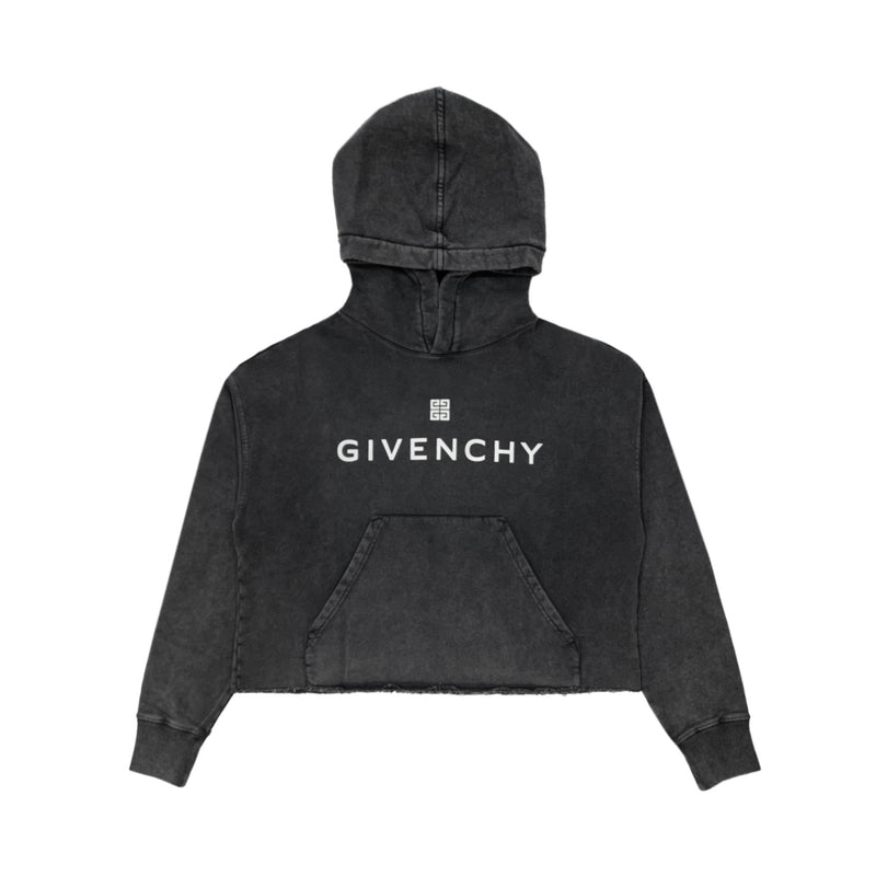 Givenchy Raw Hem Logo Hoodie | Designer code: BWJ03M3ZB3 | Luxury Fashion Eshop | Lamode.com.hk