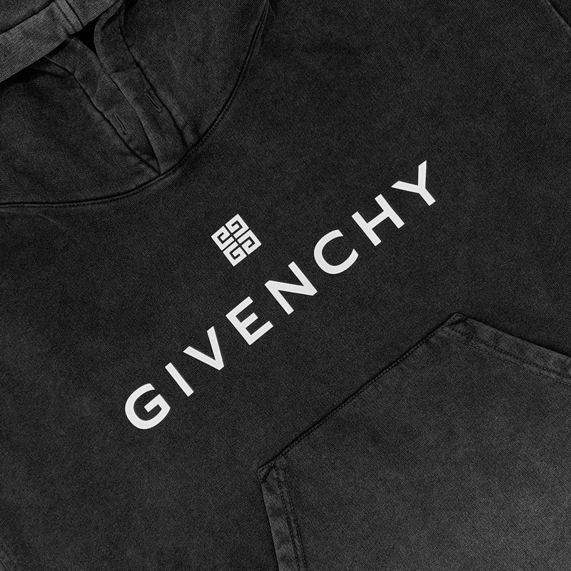 Givenchy Raw Hem Logo Hoodie | Designer code: BWJ03M3ZB3 | Luxury Fashion Eshop | Lamode.com.hk