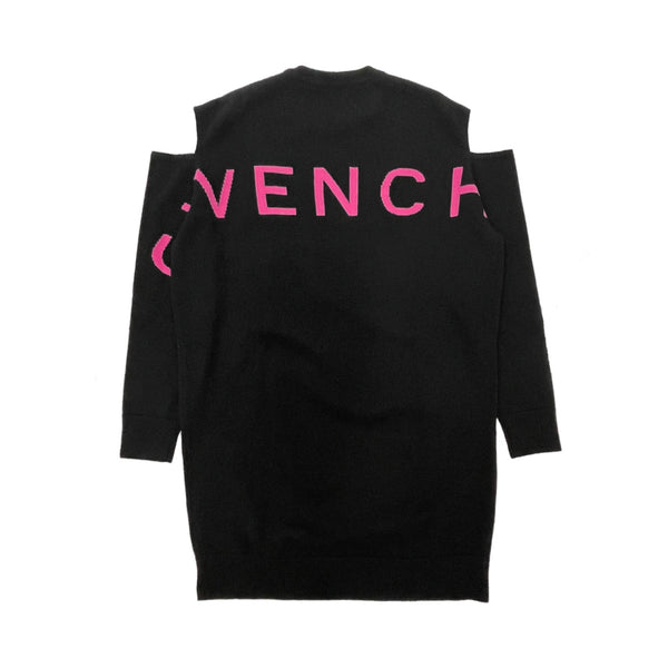 Givenchy Logo Embroidered Cut Out Knit Dress | Designer code: BW21DU4ZBJ | Luxury Fashion Eshop | Lamode.com.hk