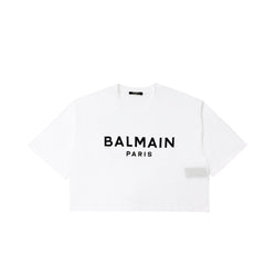 Balmain Logo Print T-shirt | Designer code: AF1EE020BB02 | Luxury Fashion Eshop | Lamode.com.hk