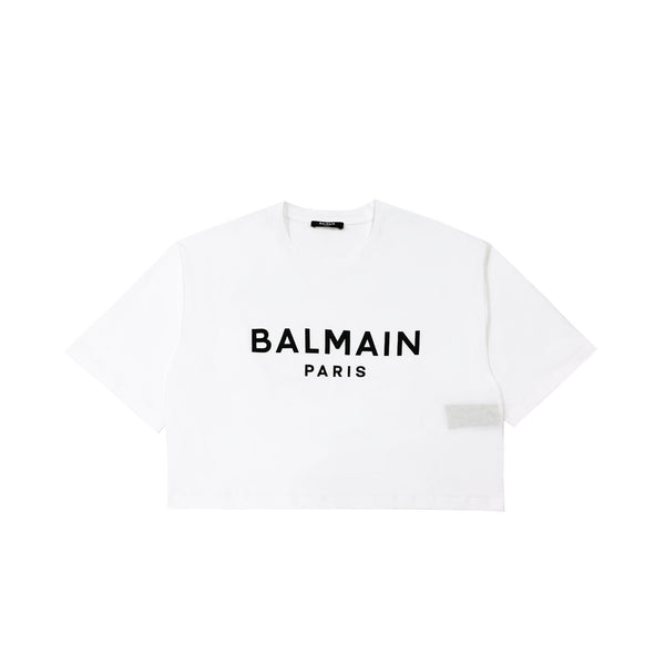 Balmain Logo Print T-shirt | Designer code: AF1EE020BB02 | Luxury Fashion Eshop | Lamode.com.hk