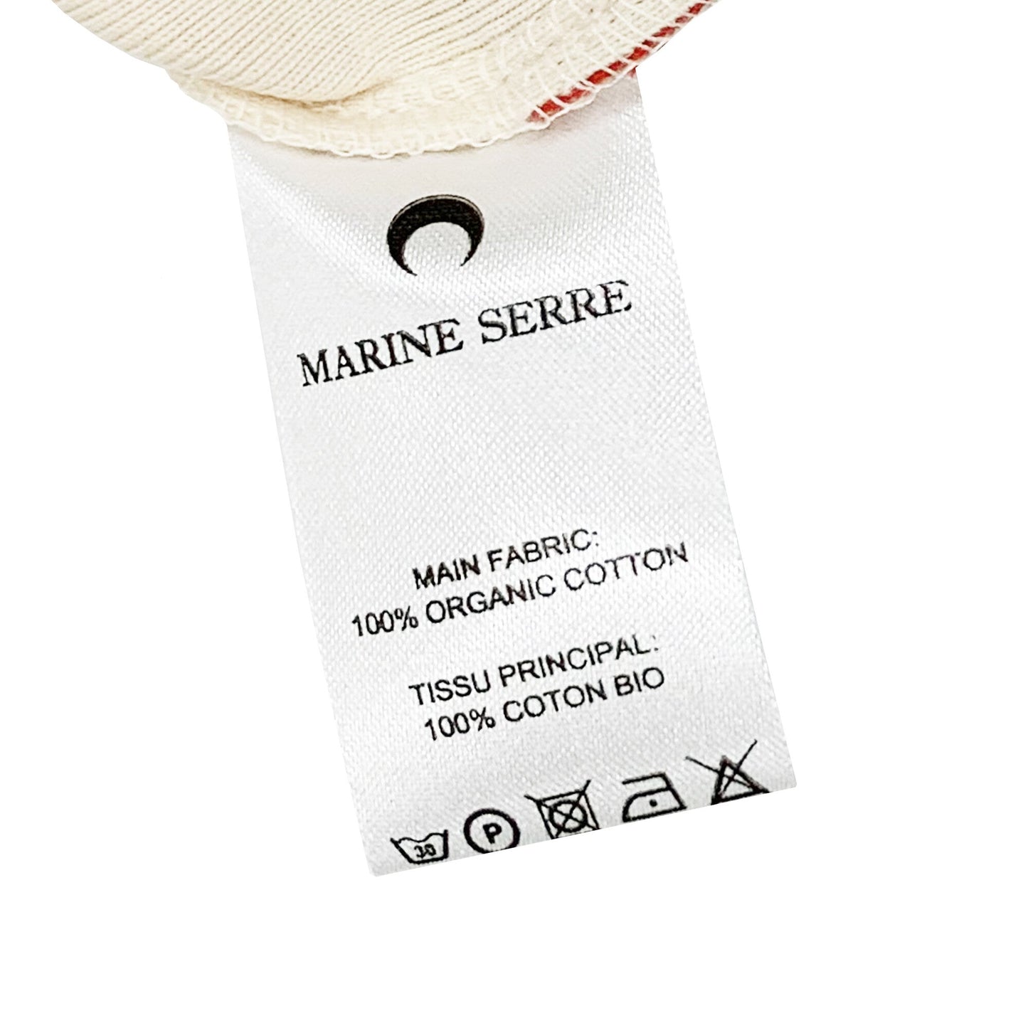 Marine Serre Moon Logo T-Shirt | Designer code: T067FW22WVIA2011X1RIB | Luxury Fashion Eshop | Lamode.com.hk