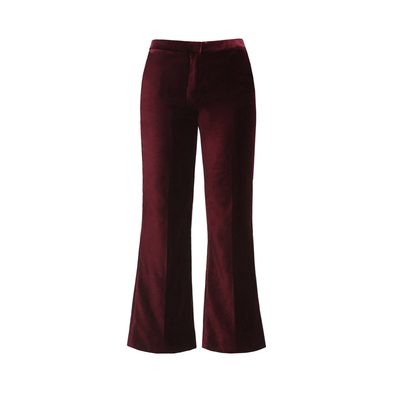 Saint Laurent Mid Rise Flared Velvet Pants | Designer code: 532917Y525R | Luxury Fashion Eshop | Lamode.com.hk