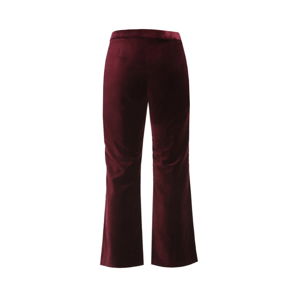 Saint Laurent Mid Rise Flared Velvet Pants | Designer code: 532917Y525R | Luxury Fashion Eshop | Lamode.com.hk