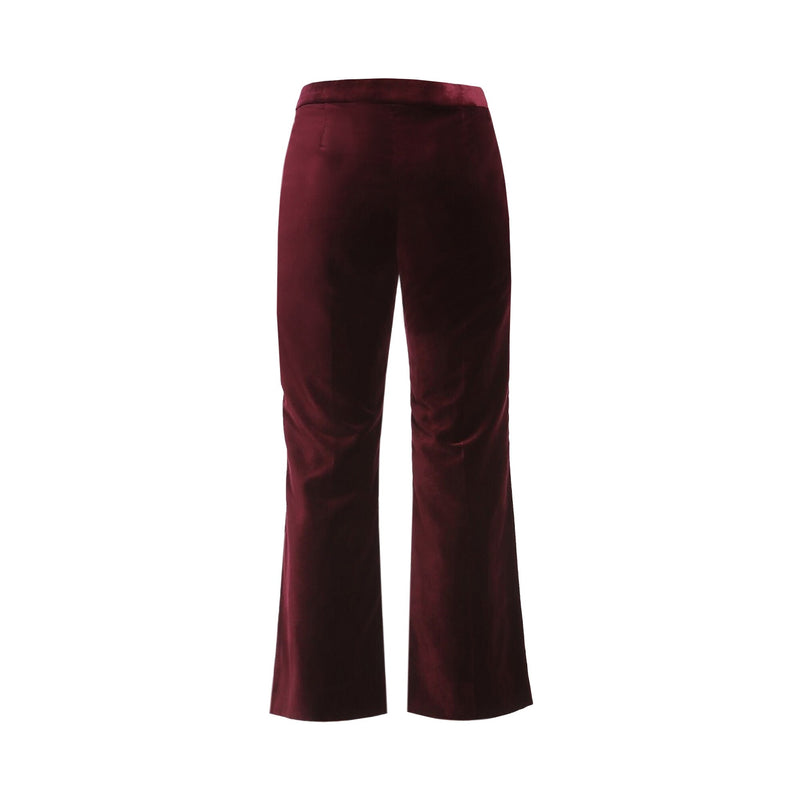 Saint Laurent Mid Rise Flared Velvet Pants | Designer code: 532917Y525R | Luxury Fashion Eshop | Lamode.com.hk