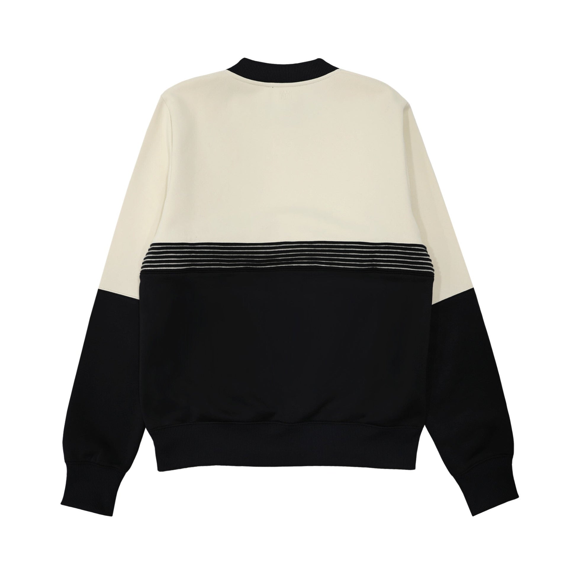 Ami Paris Logo Patch Panelled Sweatshirt | Designer code: HSW028738 | Luxury Fashion Eshop | Lamode.com.hk