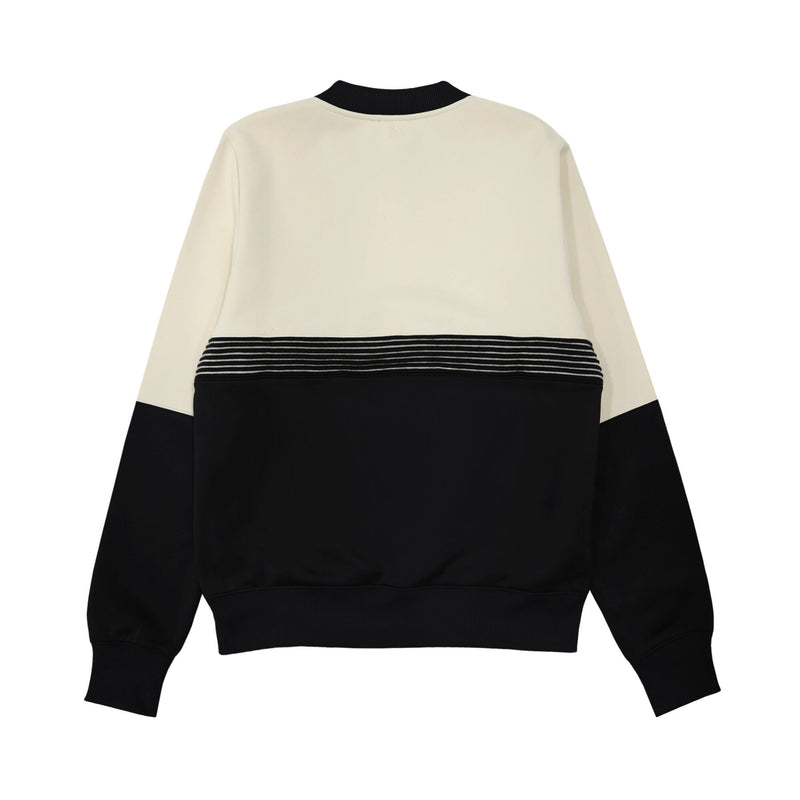 Ami Paris Logo Patch Panelled Sweatshirt | Designer code: HSW028738 | Luxury Fashion Eshop | Lamode.com.hk