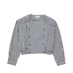 Label Mirror Stripe Top | Designer code: LM2022FW036 | Luxury Fashion Eshop | Lamode.com.hk