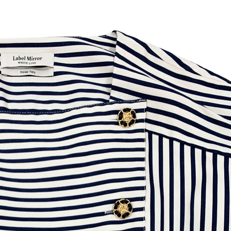 Label Mirror Stripe Top | Designer code: LM2022FW036 | Luxury Fashion Eshop | Lamode.com.hk