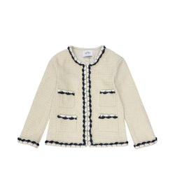 Label Mirror Four Pockets Tweed Jacket With Contrast Trim | Designer code: LM2022FW042 | Luxury Fashion Eshop | Lamode.com.hk
