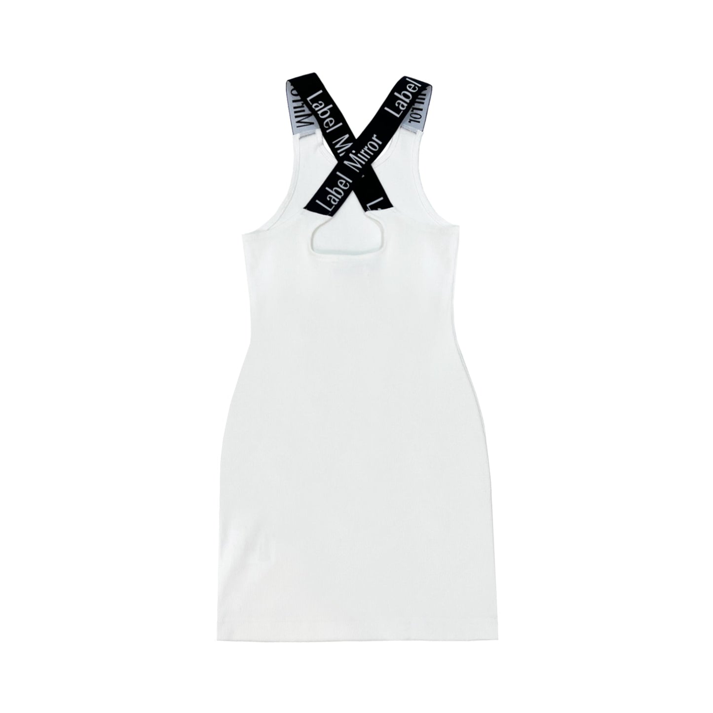 Label Mirror Ribbed Elastic Dress | Designer code: LM2022SS020 | Luxury Fashion Eshop | Lamode.com.hk