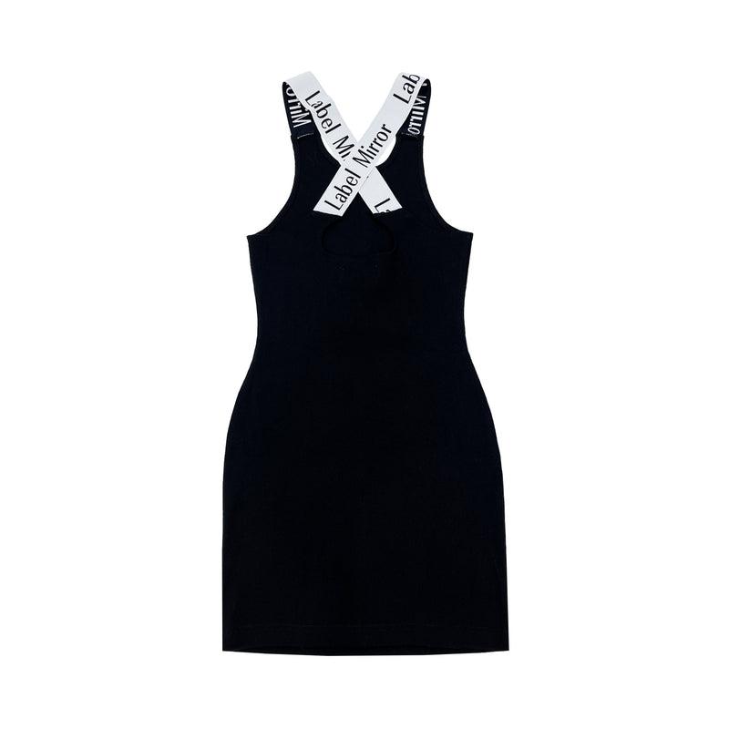 Label Mirror Ribbed Elastic Dress | Designer code: LM2022SS020 | Luxury Fashion Eshop | Lamode.com.hk