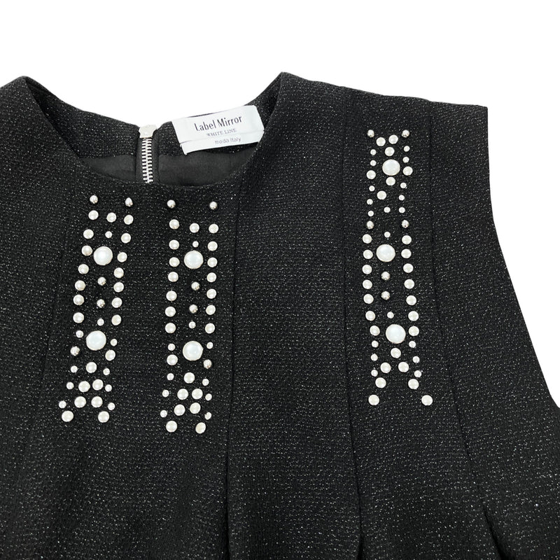 Label Mirror Pearl Embellished Dress | Designer code: LM2022SS026 | Luxury Fashion Eshop | Lamode.com.hk