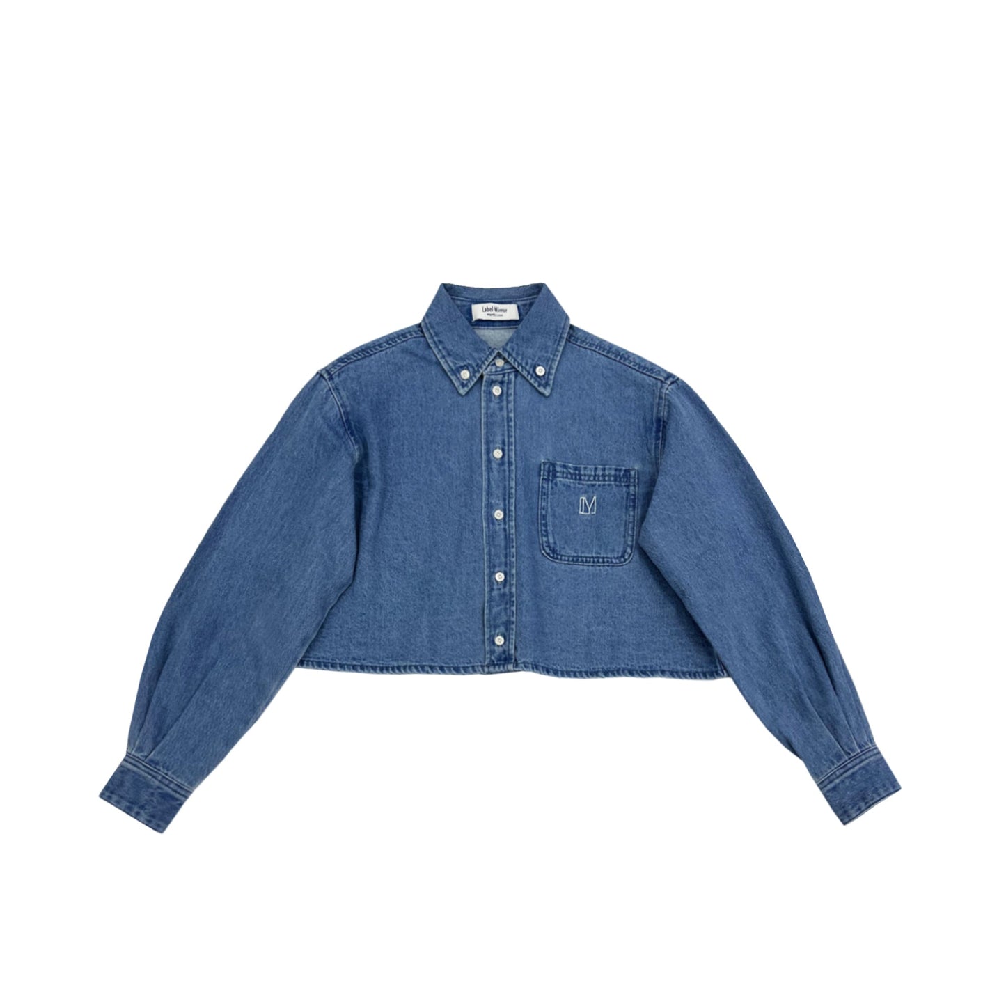 Label Mirror Cropped Shirt | Designer code: LM2022SS021 | Luxury Fashion Eshop | Lamode.com.hk