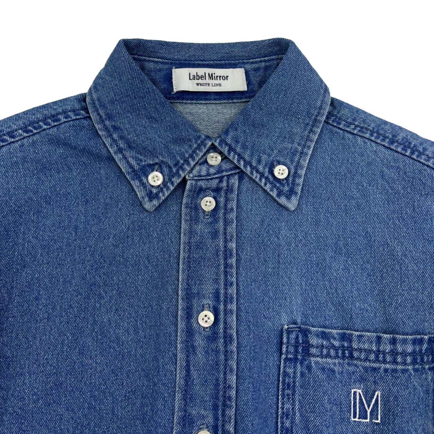 Label Mirror Cropped Shirt | Designer code: LM2022SS021 | Luxury Fashion Eshop | Lamode.com.hk