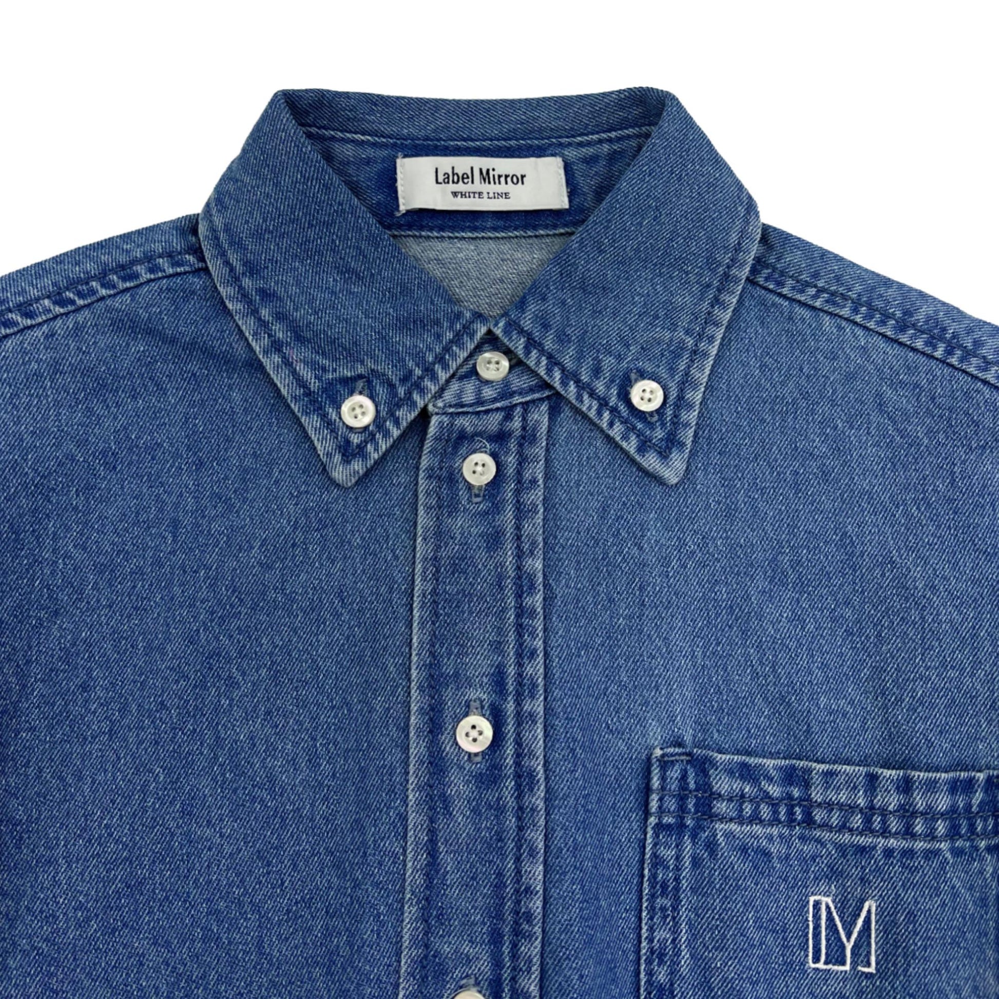 Label Mirror Cropped Shirt | Designer code: LM2022SS021 | Luxury Fashion Eshop | Lamode.com.hk