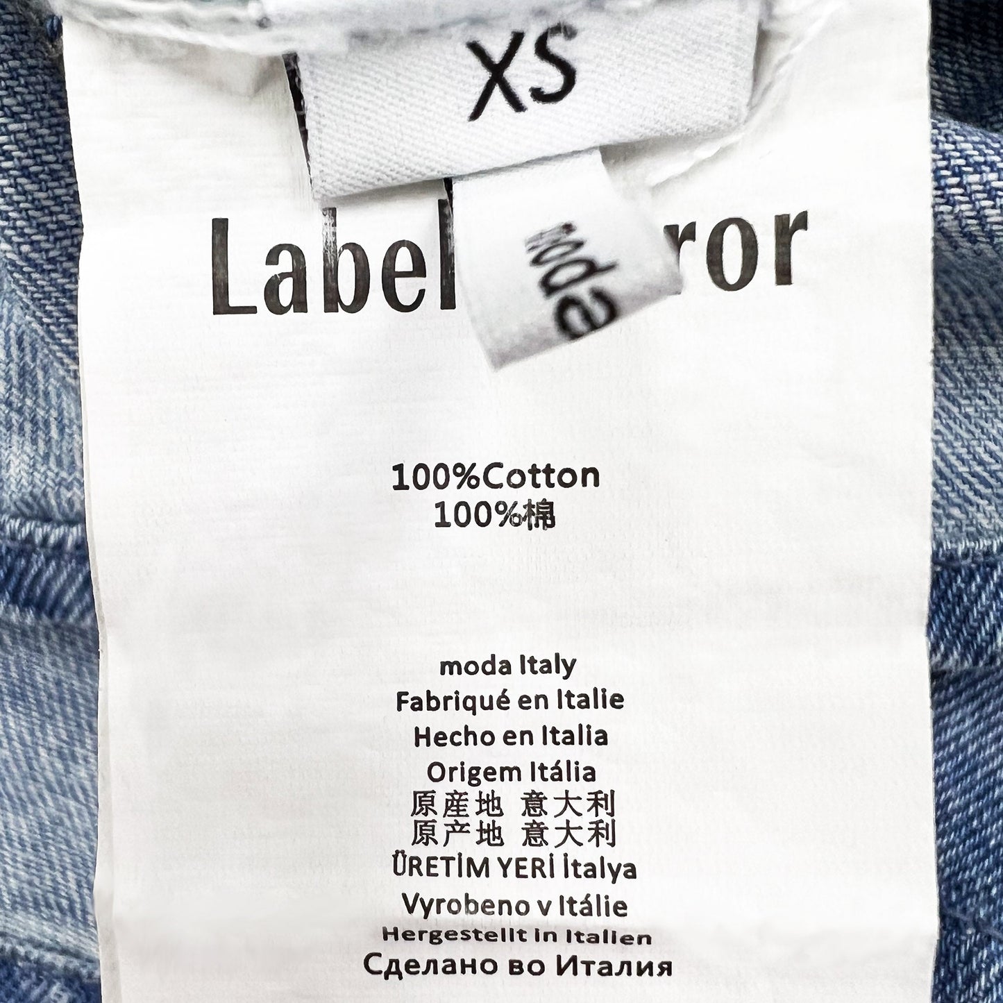 Label Mirror Cropped Shirt | Designer code: LM2022SS021 | Luxury Fashion Eshop | Lamode.com.hk