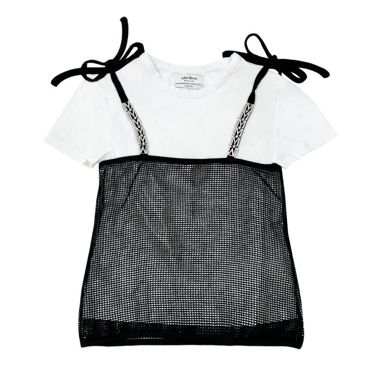 Label Mirror Layered Camisole T-shirt | Designer code: LM2022SS028 | Luxury Fashion Eshop | Lamode.com.hk
