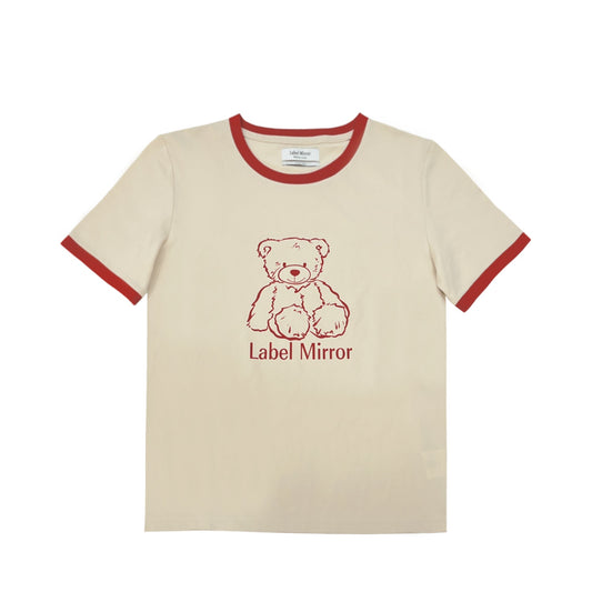 Label Mirror Bear Print T Shirt | Designer code: LM2022SS024 | Luxury Fashion Eshop | Lamode.com.hk