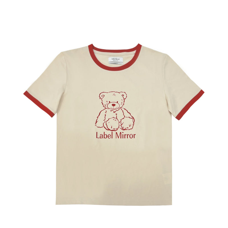 Label Mirror Bear Print T Shirt | Designer code: LM2022SS024 | Luxury Fashion Eshop | Lamode.com.hk