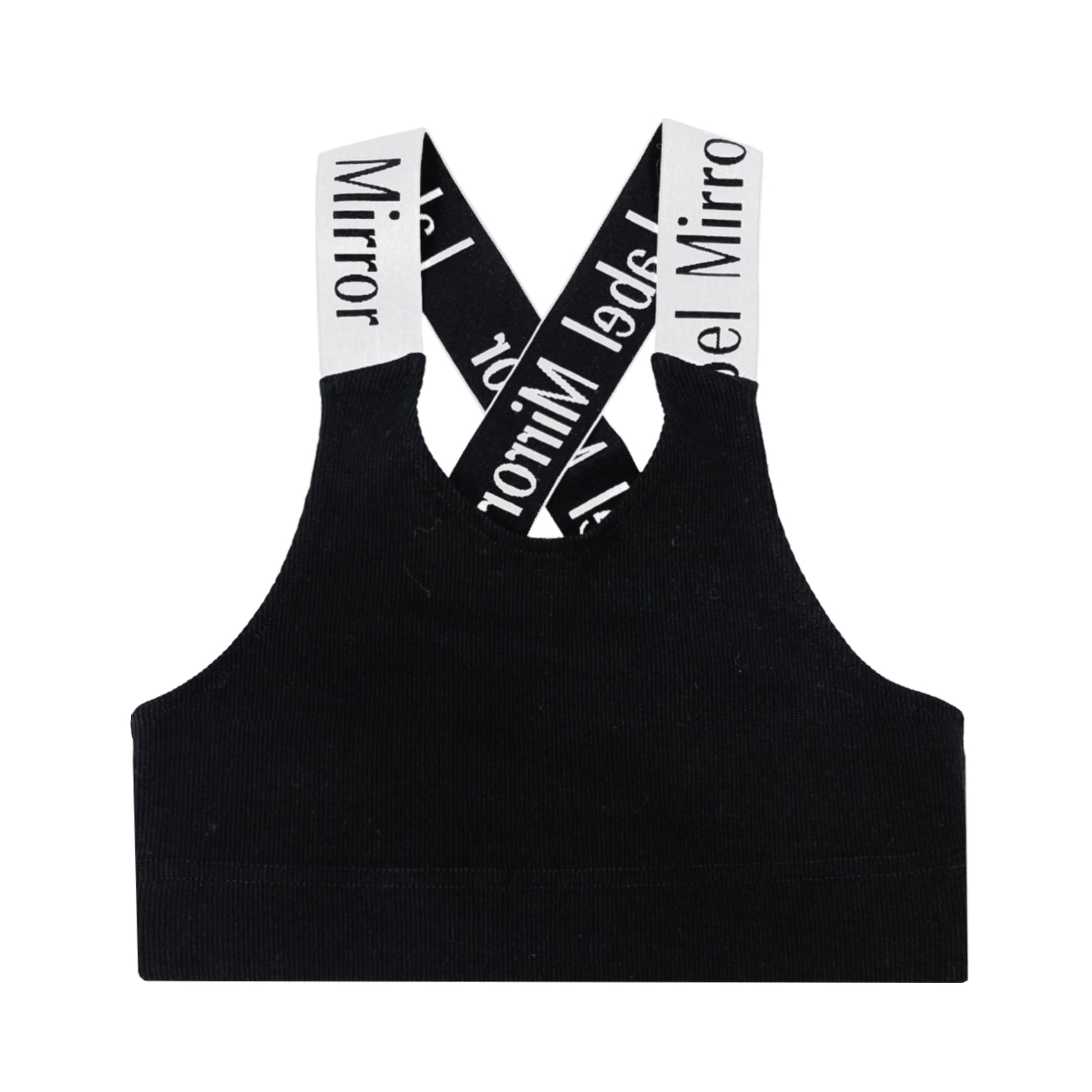 Label Mirror Ribbed Elastic Top | Designer code: LM2022SS018 | Luxury Fashion Eshop | Lamode.com.hk