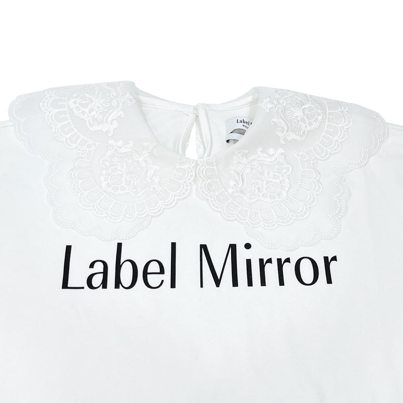 Label Mirror Lace Collar Top | Designer code: LM2022SS035 | Luxury Fashion Eshop | Lamode.com.hk