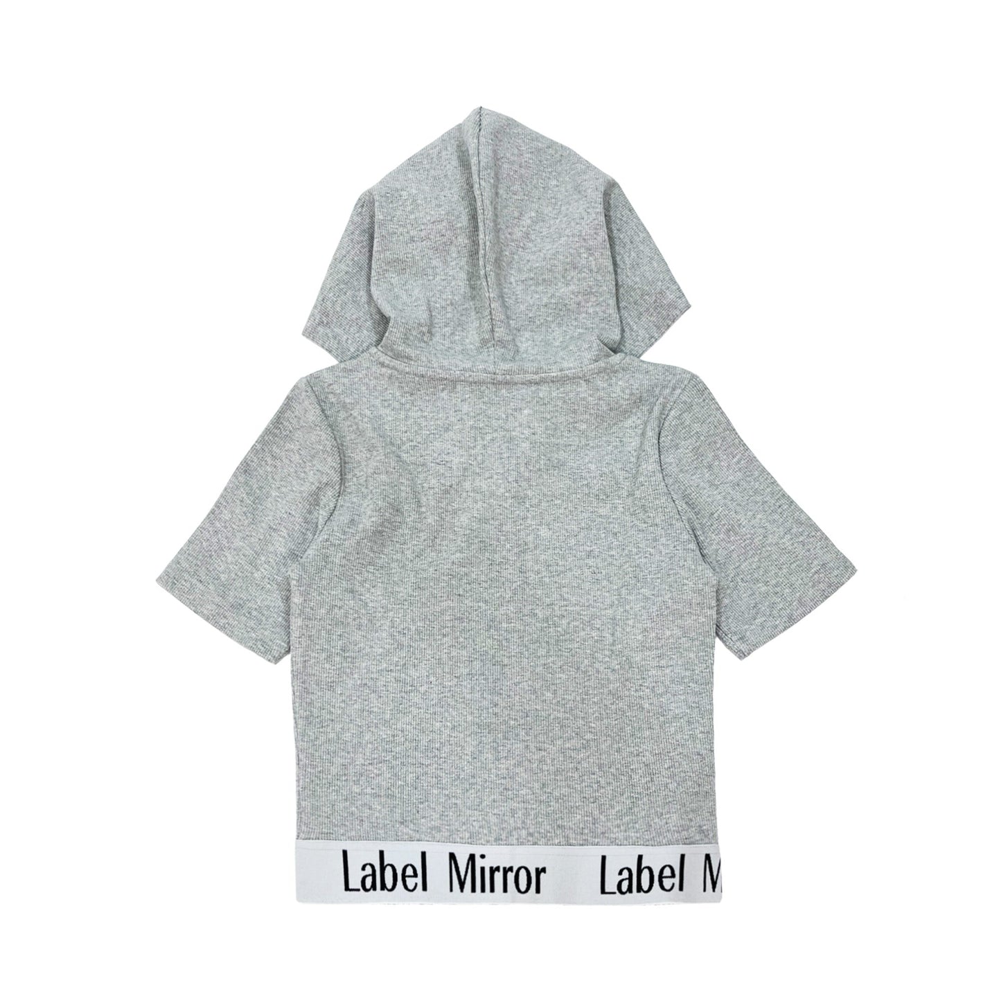 Label Mirror Ribbed Elastic Zip Up Hoodie | Designer code: LM2022SS019 | Luxury Fashion Eshop | Lamode.com.hk
