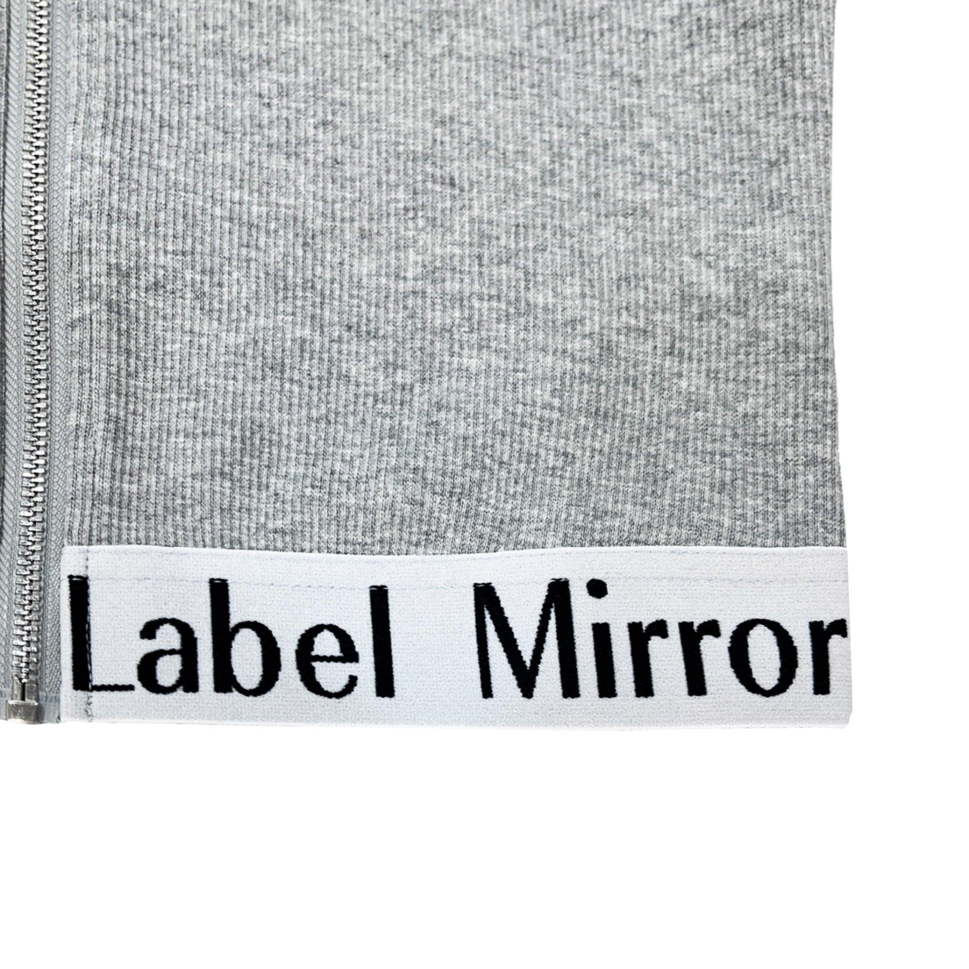 Label Mirror Ribbed Elastic Zip Up Hoodie | Designer code: LM2022SS019 | Luxury Fashion Eshop | Lamode.com.hk