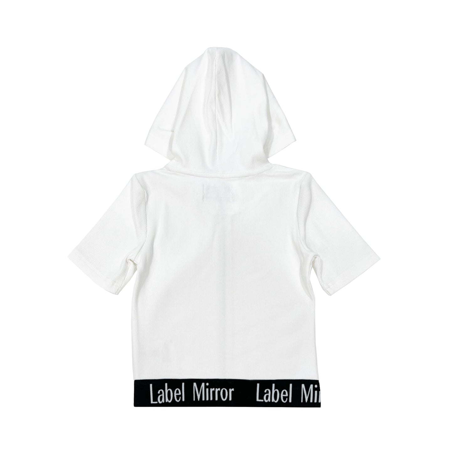 Label Mirror Ribbed Elastic Zip Up Hoodie | Designer code: LM2022SS019 | Luxury Fashion Eshop | Lamode.com.hk
